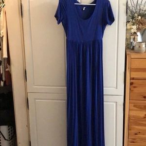 Royal blue maternity dress